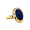 vintage Gold ring with sodalite 14 krt