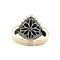 vintage Witgouden ring met onyx en diamant 14 krt