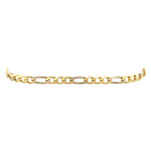 Gold figaro bracelet 14 krt