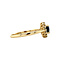 vintage Gold ring with sapphire and diamond 14 krt