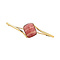 vintage Gold brooch with rhodochrosite 14 kt
