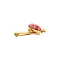 vintage Gouden broche met rhodochrosiet 14 krt
