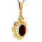 vintage Gold pendant with garnet 14 kt