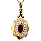 vintage Gold pendant with garnet 14 kt