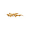 vintage Gouden salamander broche met kleursteen 14 krt