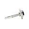 vintage White gold entourage ring with sapphire and diamond 18 kt