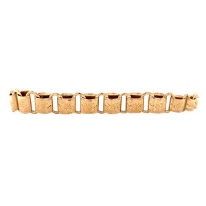 Rose gold fantasy bracelet 14 krt
