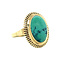 vintage Gold ring with turquoise 14 krt