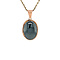 vintage Rose-gold pendant with hematite 14 kt