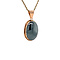 vintage Rose-gold pendant with hematite 14 kt