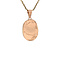 vintage Rose-gold pendant with hematite 14 kt