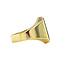vintage Gouden zegelring met blauwe laagsteen 14 krt