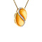 vintage Gold pendant with mother-of-pearl and diamond 14 kt
