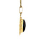 vintage Gouden hanger met granaat 14 krt