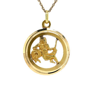 Gold Aquarius pendant 18 kt