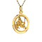 vintage Gold Aquarius pendant 18 kt