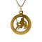 vintage Gold Aquarius pendant 18 kt