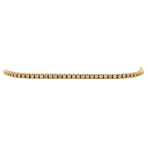 Gold tennis bracelet with diamonds 14 krt