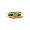 vintage Gold ring with emerald and diamond 18 kt