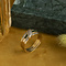 vintage Gouden ring met smaragd en diamant 18 krt