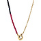 vintage Robijn, smaragd en saffier collier 14 krt