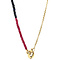 vintage Ruby, emerald and sapphire necklace 14 krt