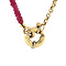vintage Robijn, smaragd en saffier collier 14 krt