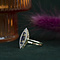 vintage Gold ring with sapphire and diamond 14 krt