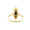 vintage Gold ring with sapphire and diamond 14 krt