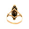 vintage Fantasie ring met turkoois en parel 12 krt