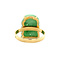 vintage Gouden ring met jade 14 krt