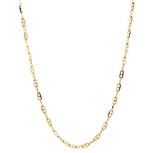 Gold fantasy length necklace 14 krt