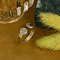 vintage Gouden ring met diamant 14 krt