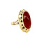 vintage Ring met carneool 12 krt
