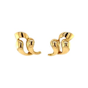 Golden fantasy earrings 14 ct