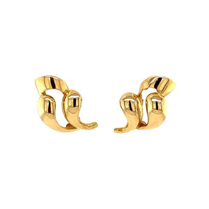 Gouden fantasie oorstekers 14 krt