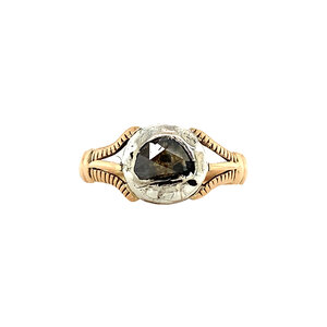 Gouden ring met roosdiamant 18 krt/835