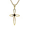 vintage Gouden hanger met granaat 14 krt