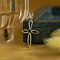 vintage Gouden hanger met granaat 14 krt