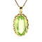 vintage Gouden hanger met groene spinel 14 krt