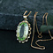 vintage Gouden hanger met groene spinel 14 krt