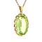 vintage Gouden hanger met groene spinel 14 krt