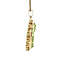 vintage Gouden hanger met groene spinel 14 krt