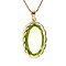 vintage Gouden hanger met groene spinel 14 krt