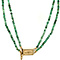 vintage Smaragd collier met gouden sluiting 14 krt