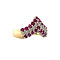 vintage Gouden ring met  robijn en diamant 14 krt