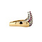 vintage Gouden ring met  robijn en diamant 14 krt