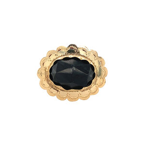 Gouden broche met granaat 14 krt