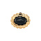 vintage Golden brooch with garnet 14 kt
