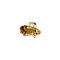 vintage Gouden broche met granaat 14 krt